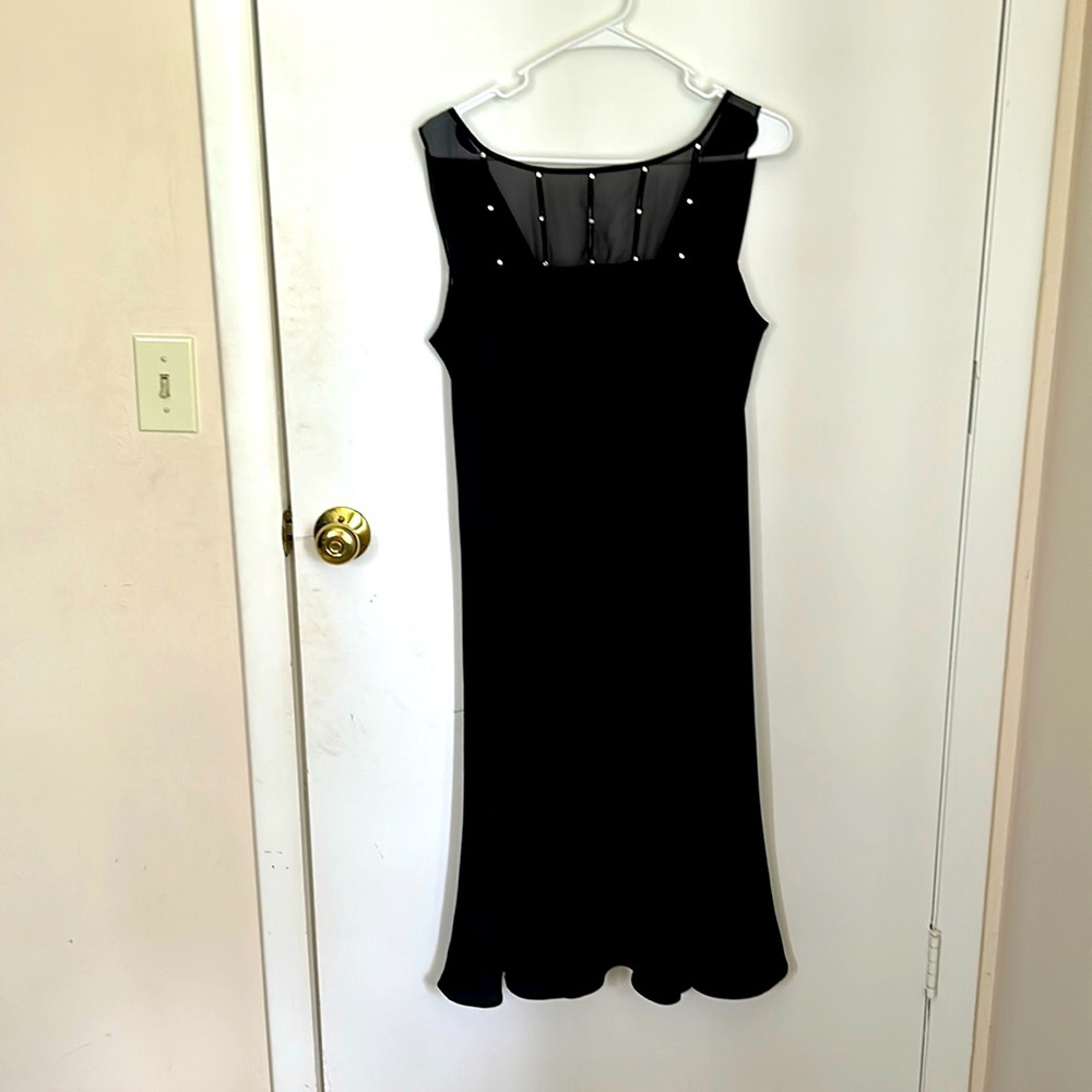 Black semi-formal cocktail dress